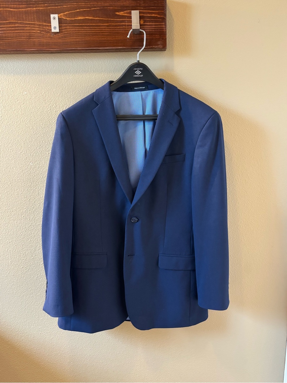 Egara Skinny Fit Men's Postman Blue Suit Jacket